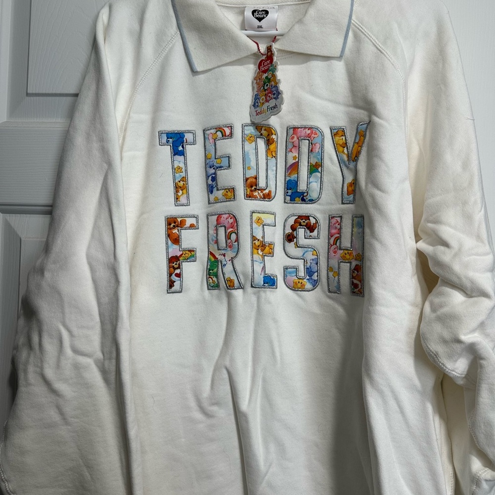 NWT Teddy Fresh x Care Bears Collared Sweatshirt, Size 2X